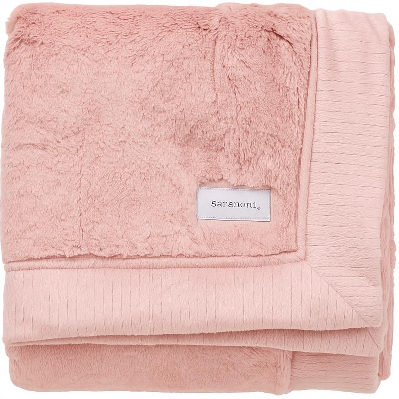 SARANONI Luxury Receiving Blankets for Babies | Ultra-Soft Lush and Boutique Quality Baby Blanket | Ballet Slipper Pink - 40" x 30" - Image 1